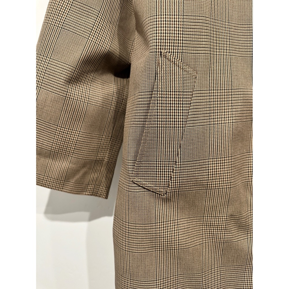 NWOT Nili Lotan Watson Duster Trench Coat in Beige Check Old Money/ Quiet Luxury - Picture 11 of 15